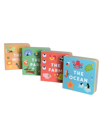 Little Boxes: Animals 4 Board Books Set