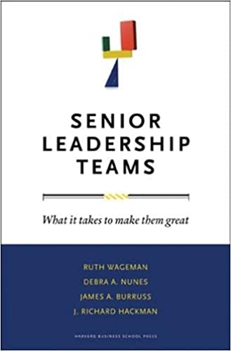Senior Leadership Teams [HARDCOVER] (RARE BOOKS)