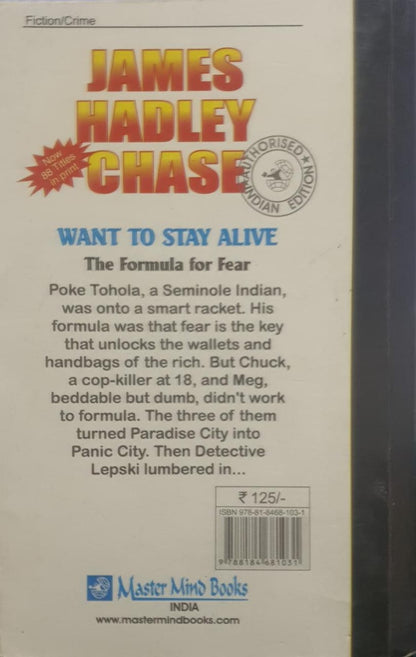 Want To Stay Alive by James Hadley Chase