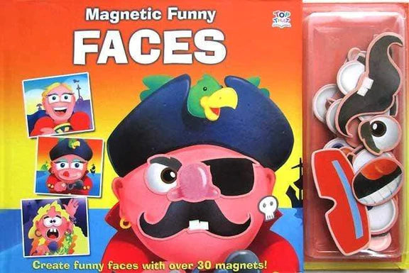 Magnetic Funny Faces [30 MAGNETIC PIECES] [HARDCOVER]