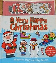 A Very Happy Christmas Magnetic Story Book And Play Scenes (20 Play Pieces And 5 Play Scene) BOARD BOOK